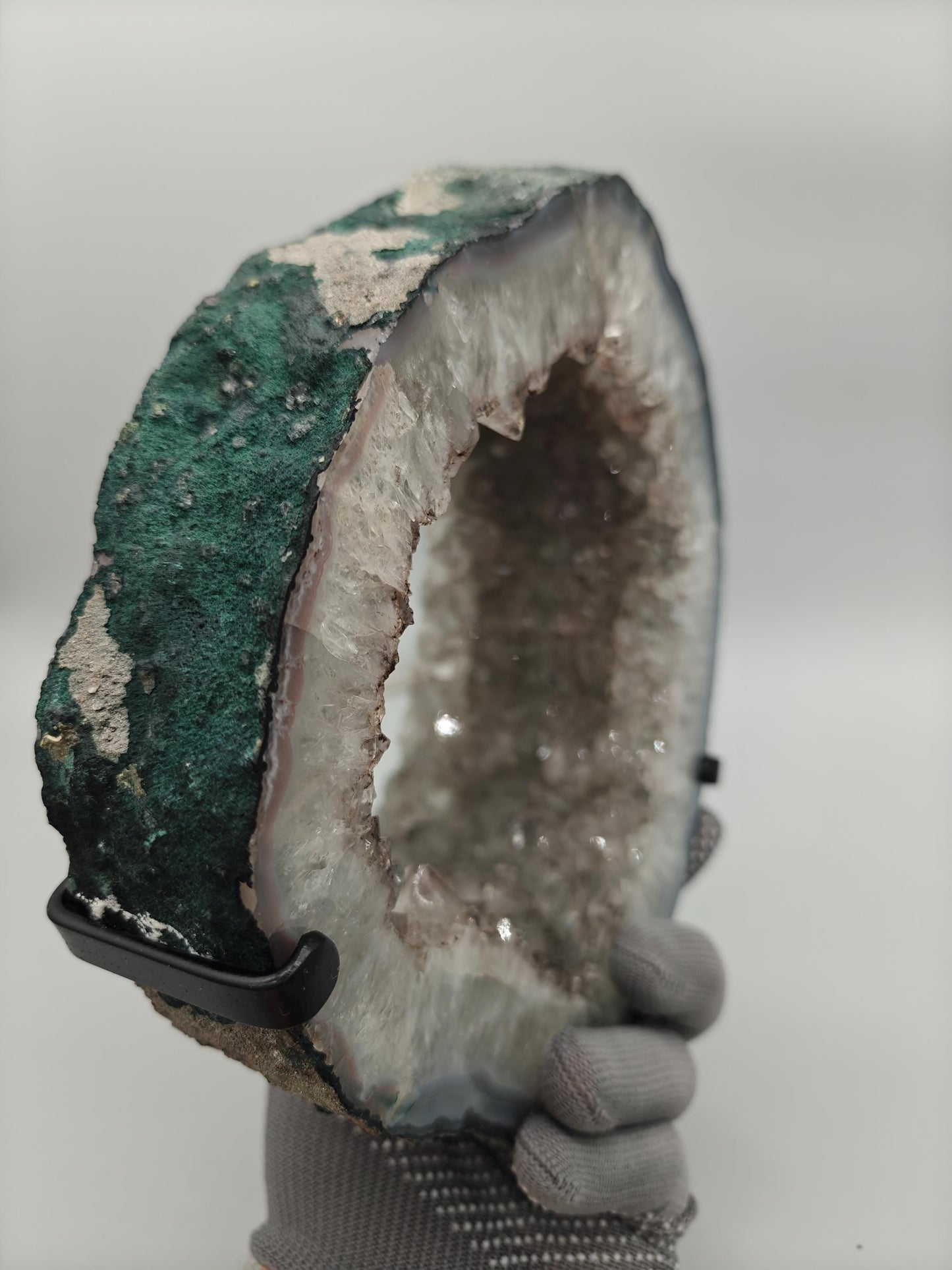 Amethyst Hematite Rutile Blue Agate Mirror Wall Art | Collector Crystal Specimen Crystal Hoarder