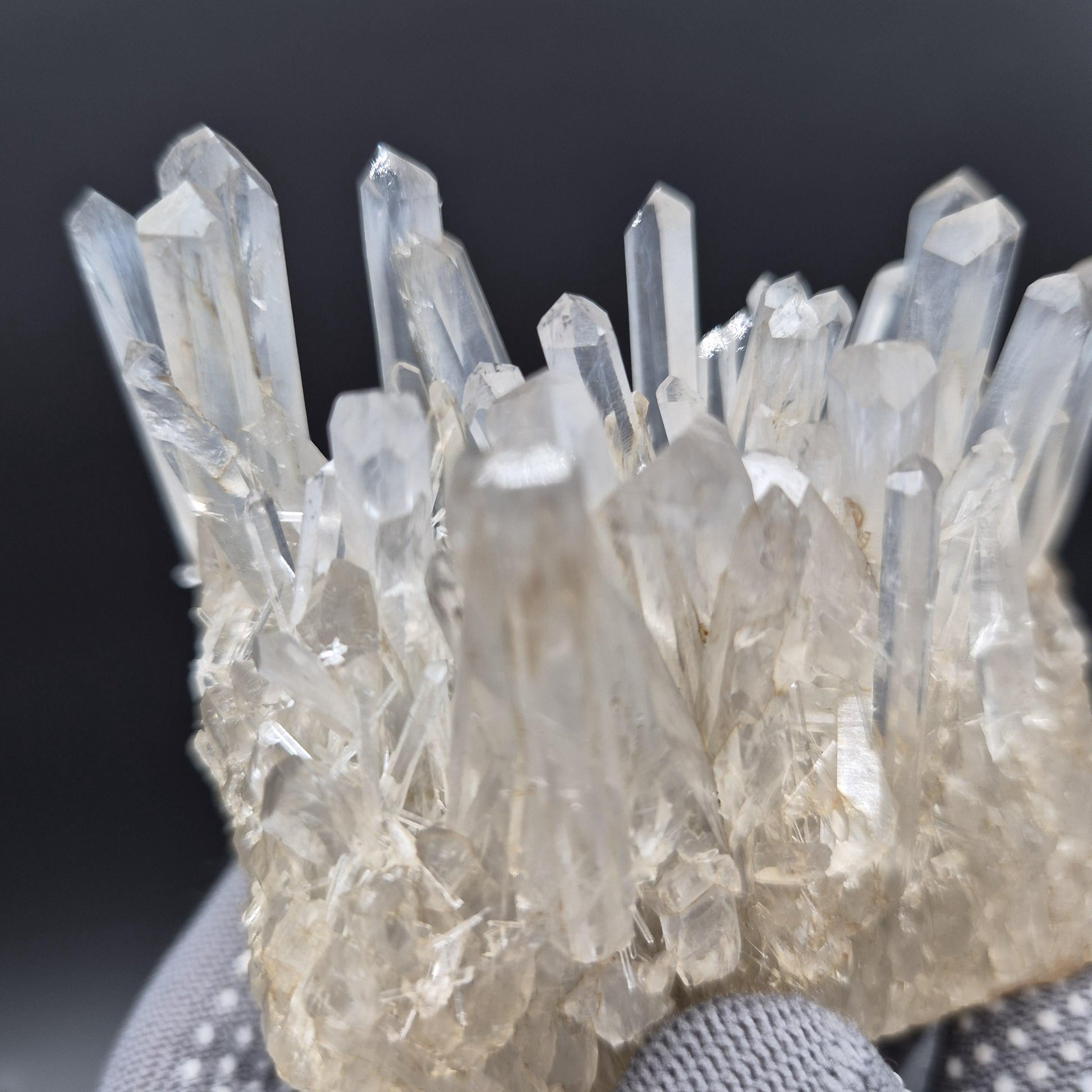 Rare AAA+ Temple Heart Starburst DOW Chrysanthemum Lemurian Quartz Cluster | Colombia | 9.28 oz Crystal Hoarder