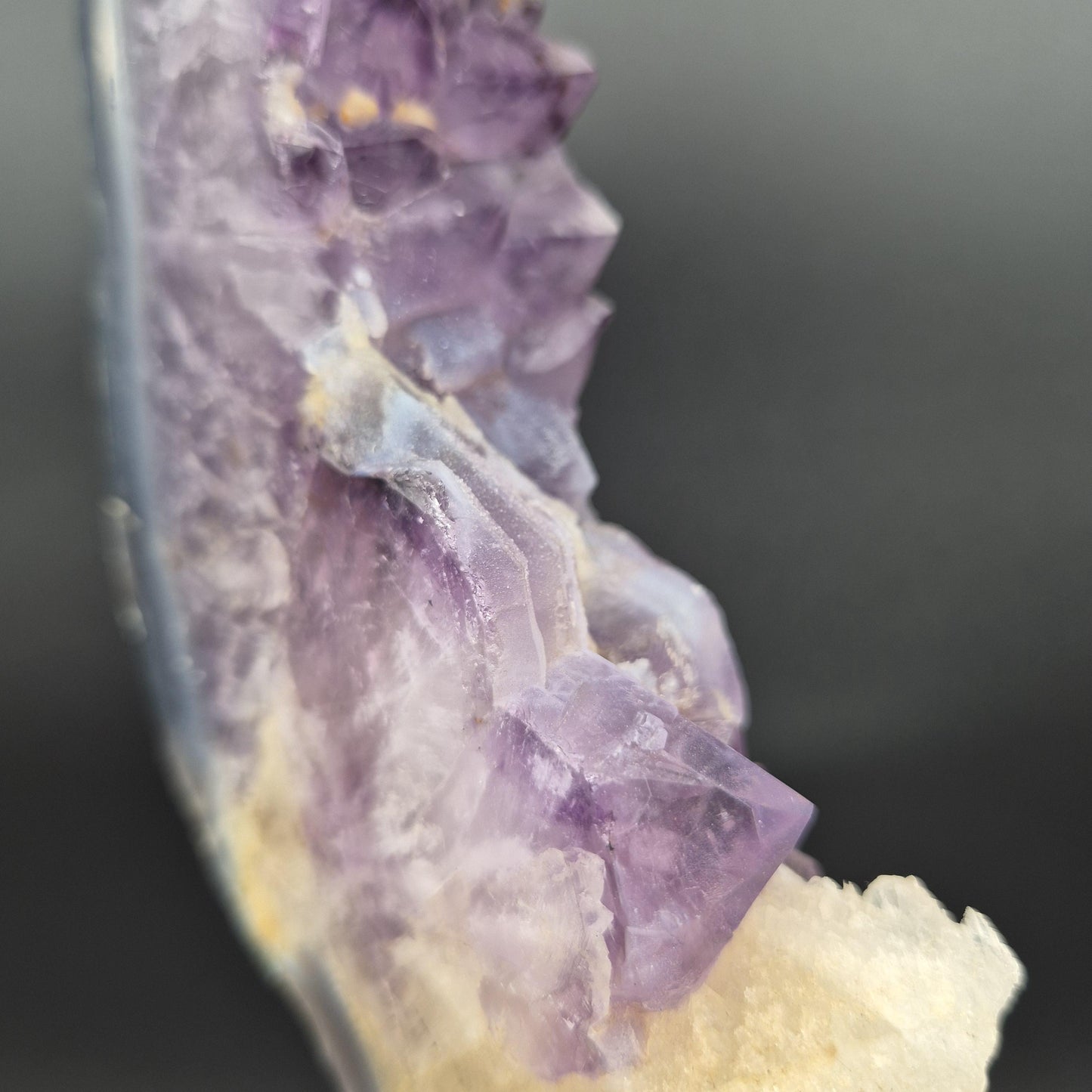 AAA+ Amethyst Portal with UV Reactive Calcite Brazil 16x10x1.5 7.16 lbs Crystal Hoarder