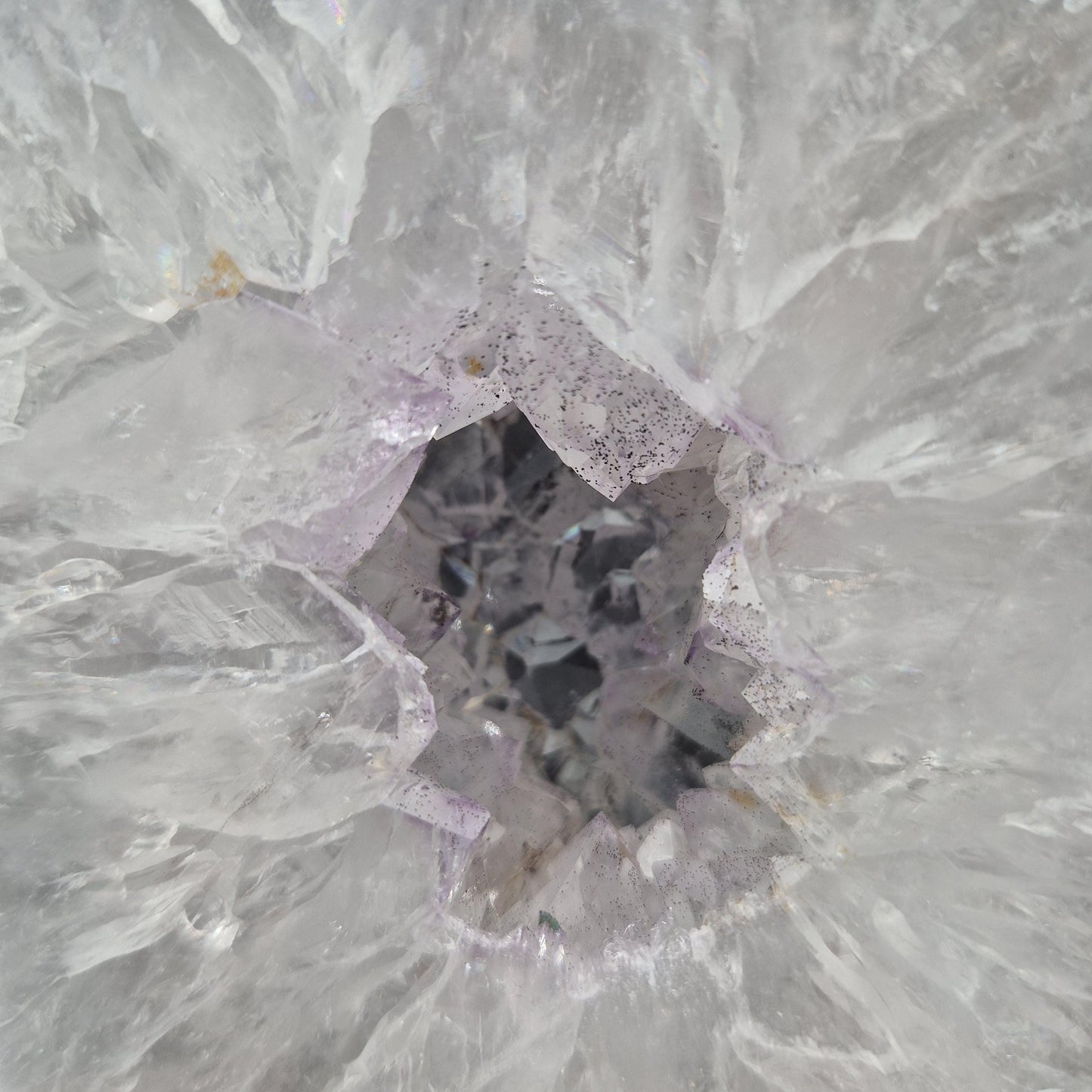 Amethyst with Blue Banded Agate Portal Brazil 4.9 lbs 11x6x1.25 Druzy Crystal Display Crystal Hoarder