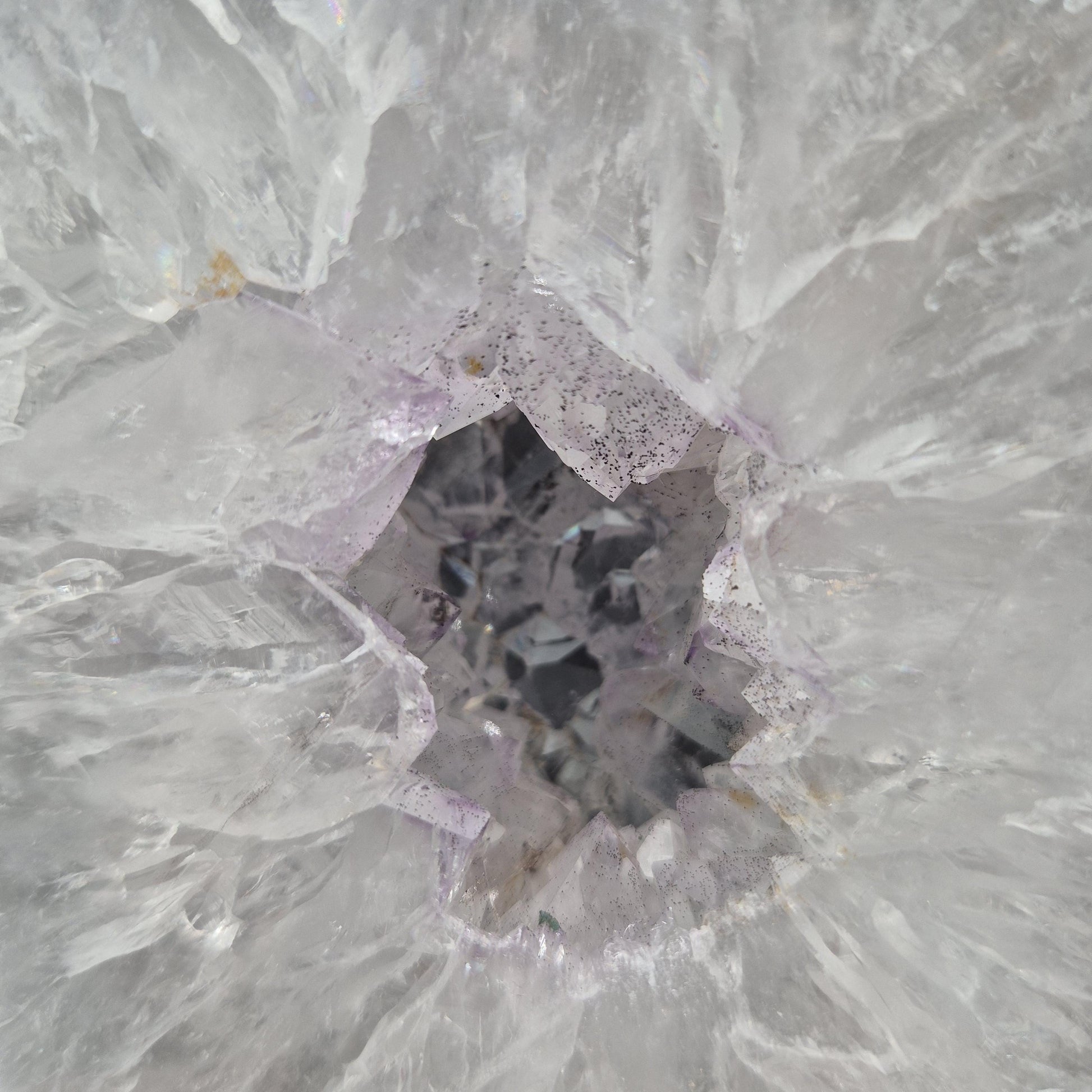 Amethyst with Blue Banded Agate Portal Brazil 4.9 lbs 11x6x1.25 Druzy Crystal Display Crystal Hoarder