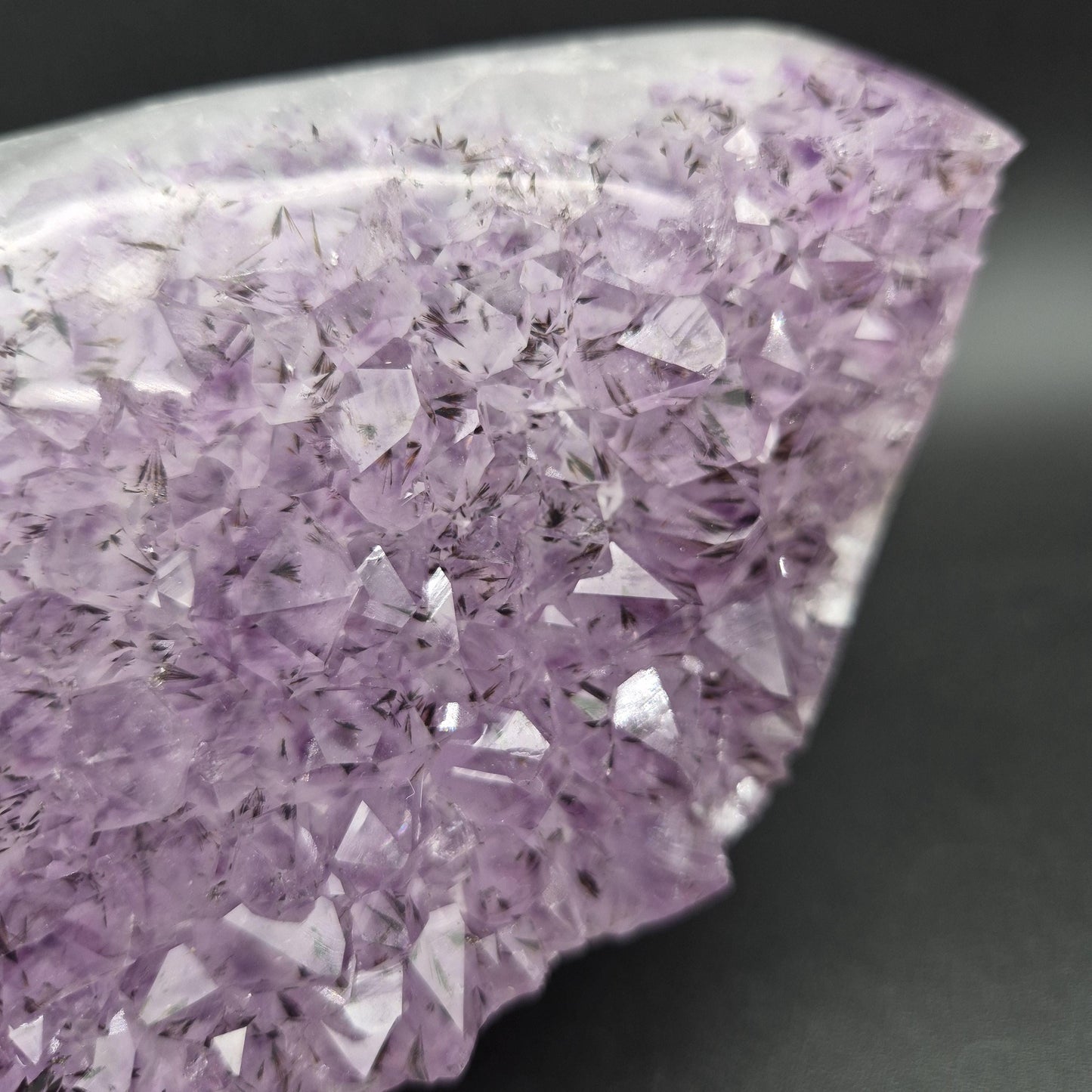 AAA+ Amethyst with Black Hematite Blue Banded Agate Freeform 6.92 lbs 9x4x3.5 Brazil Collector Crystal Crystal Hoarder