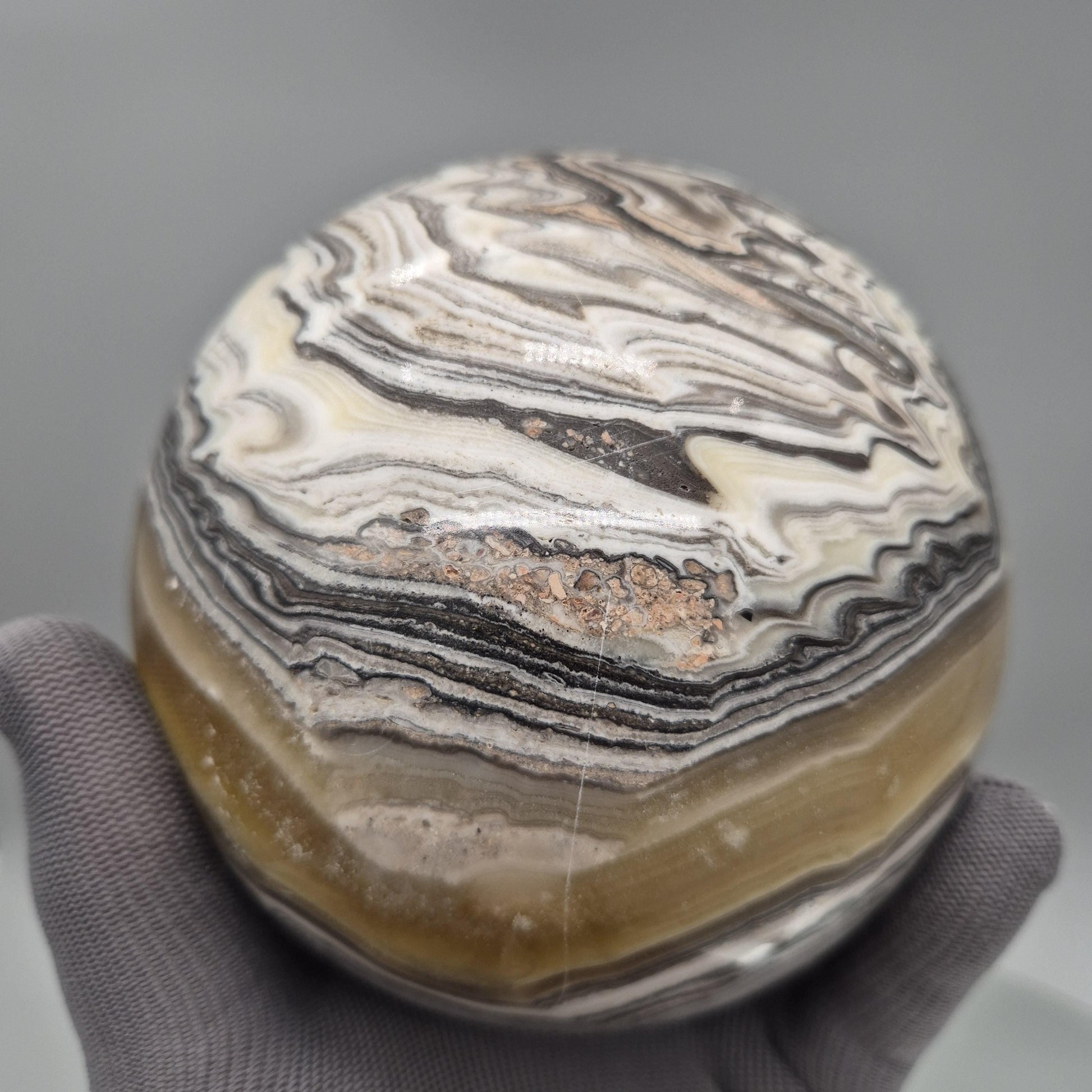 Perfect AAA+ Banded Agate Sphere – 5in Collector Quality Crystal Sphere Crystal Hoarder