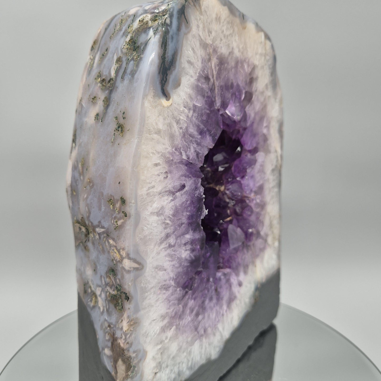 Polished Amethyst Cathedral - Brazil | 18.98 lbs | 10.5in Large Statement Crystal Geode Crystal Hoarder