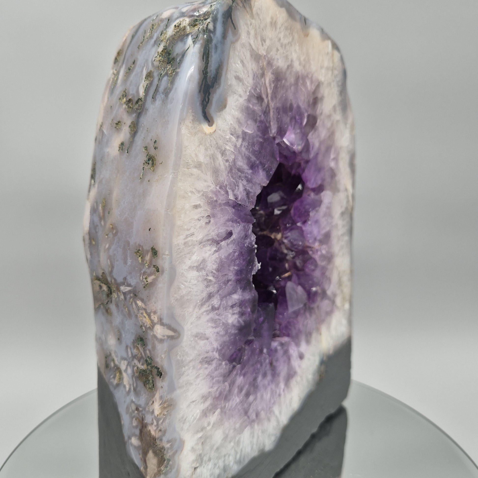 Polished Amethyst Cathedral - Brazil | 18.98 lbs | 10.5in Large Statement Crystal Geode Crystal Hoarder