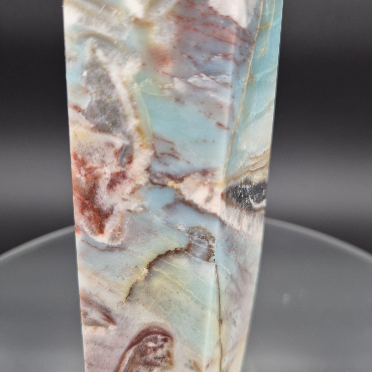 AAA+ Caribbean Calcite Tower with Aragonite - 8.5 x 3.25in, 3 lbs - Healing Crystal, Meditation, Energy Decor Crystal Hoarder