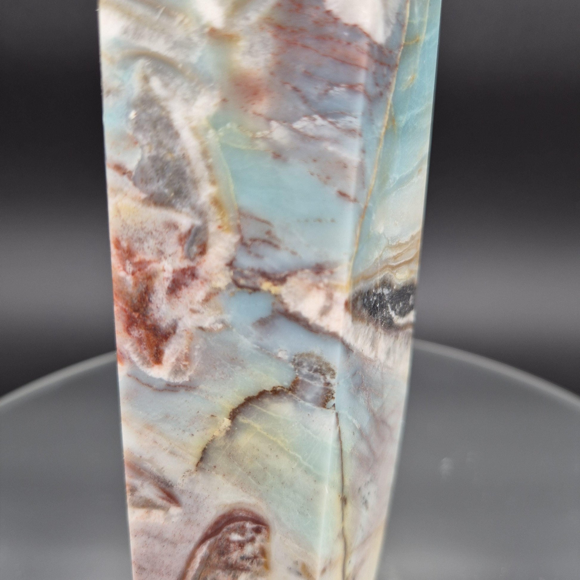 AAA+ Caribbean Calcite Tower with Aragonite - 8.5 x 3.25in, 3 lbs - Healing Crystal, Meditation, Energy Decor Crystal Hoarder