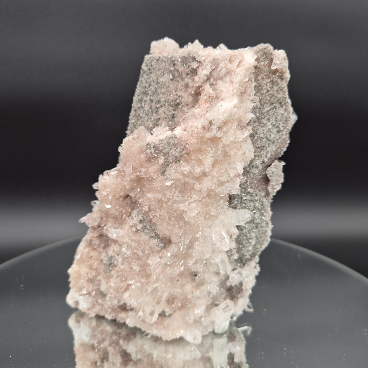 AAA+ Large Double-Sided Water Clear Pink Lemurian Points with Chlorite - Colombia, 2.73 lbs, 6 x 4in Crystal Hoarder