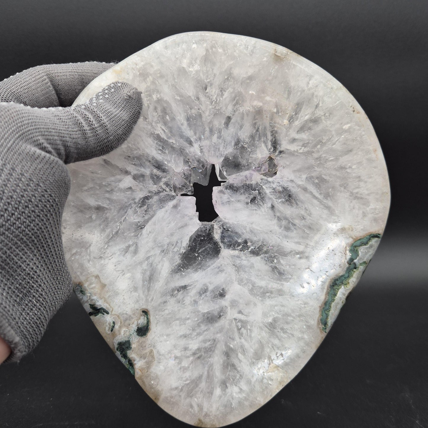 AAA+ Amethyst Quartz Jasper Bowl Brazil 8x7x1 2.94 lbs - Can be Backlit Crystal Hoarder