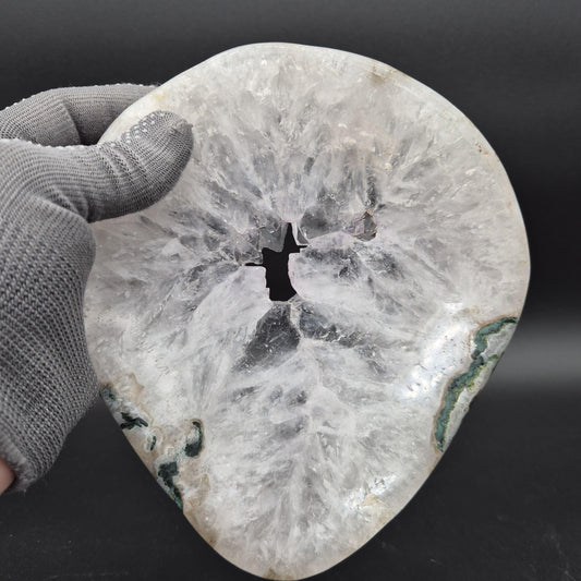 AAA+ Amethyst Quartz Jasper Bowl Brazil 8x7x1 2.94 lbs - Can be Backlit Crystal Hoarder