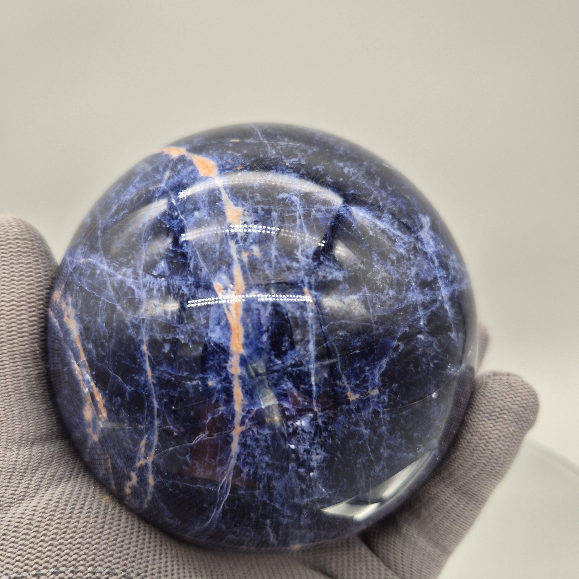 AAA+ Quality Dark Blue Sodalite Sphere – Deep Royal Blue Crystal Sphere Crystal Hoarder