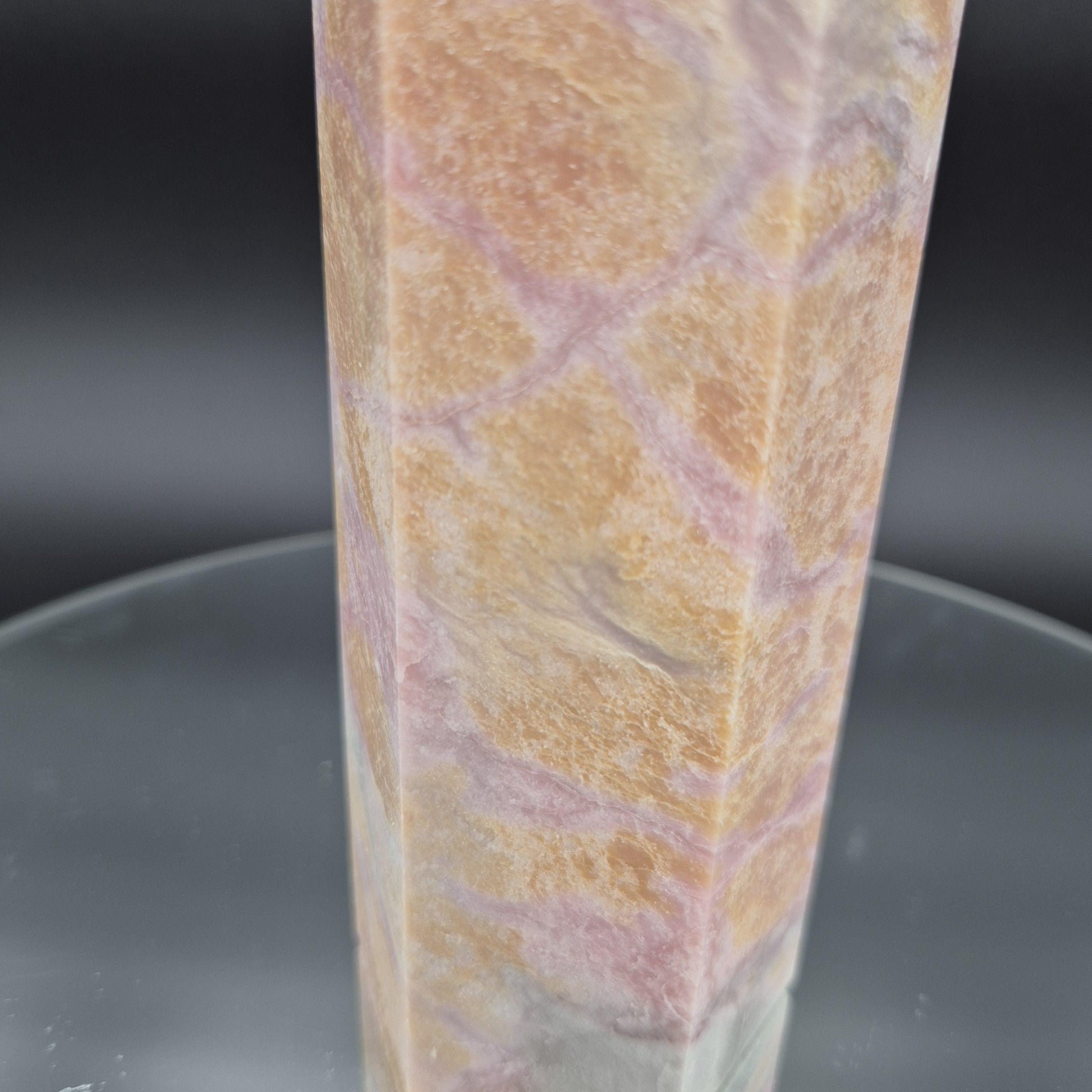 AAA+ Pink Opal Tower - 9 x 2.5in, 3.35 lbs - Rare Pastel Colors, Healing Crystal Decor, Meditation, Energy Grid Crystal Hoarder