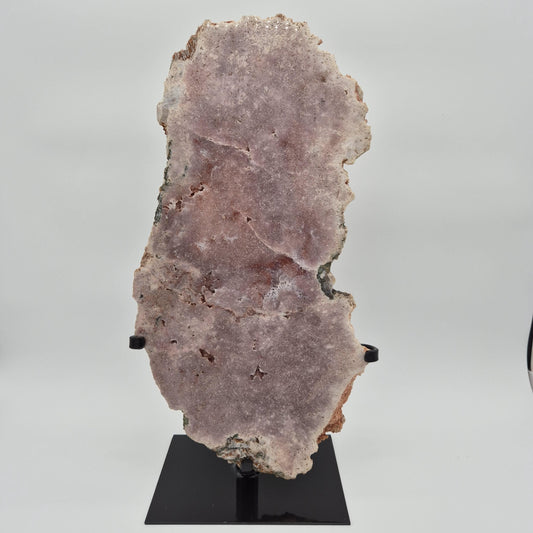 Pink Amethyst Slab on Stand - Brazil | 19in Tall Crystal Display Crystal Hoarder