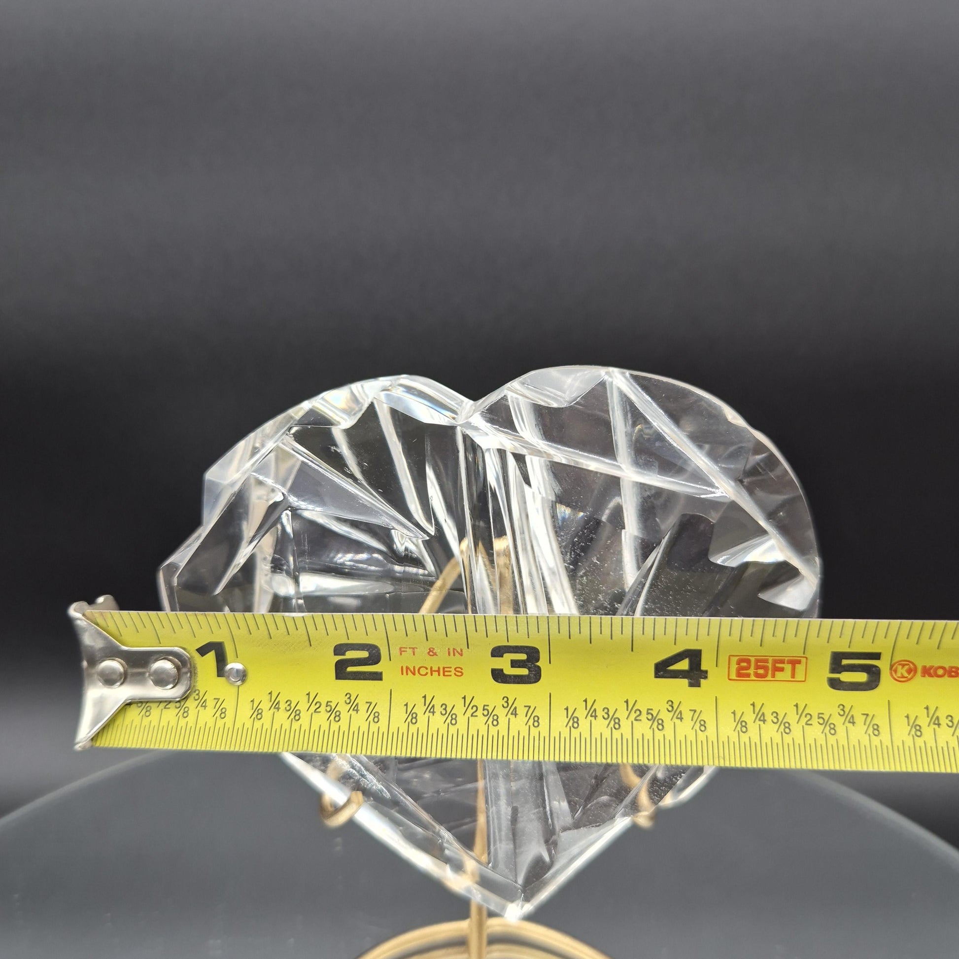 AAA+ Water Clear Quartz Faceted Heart - Hand Carved Brazil - 1.23 lbs - 5.5 x 4.5in - Rare One of a Kind Crystal Crystal Hoarder