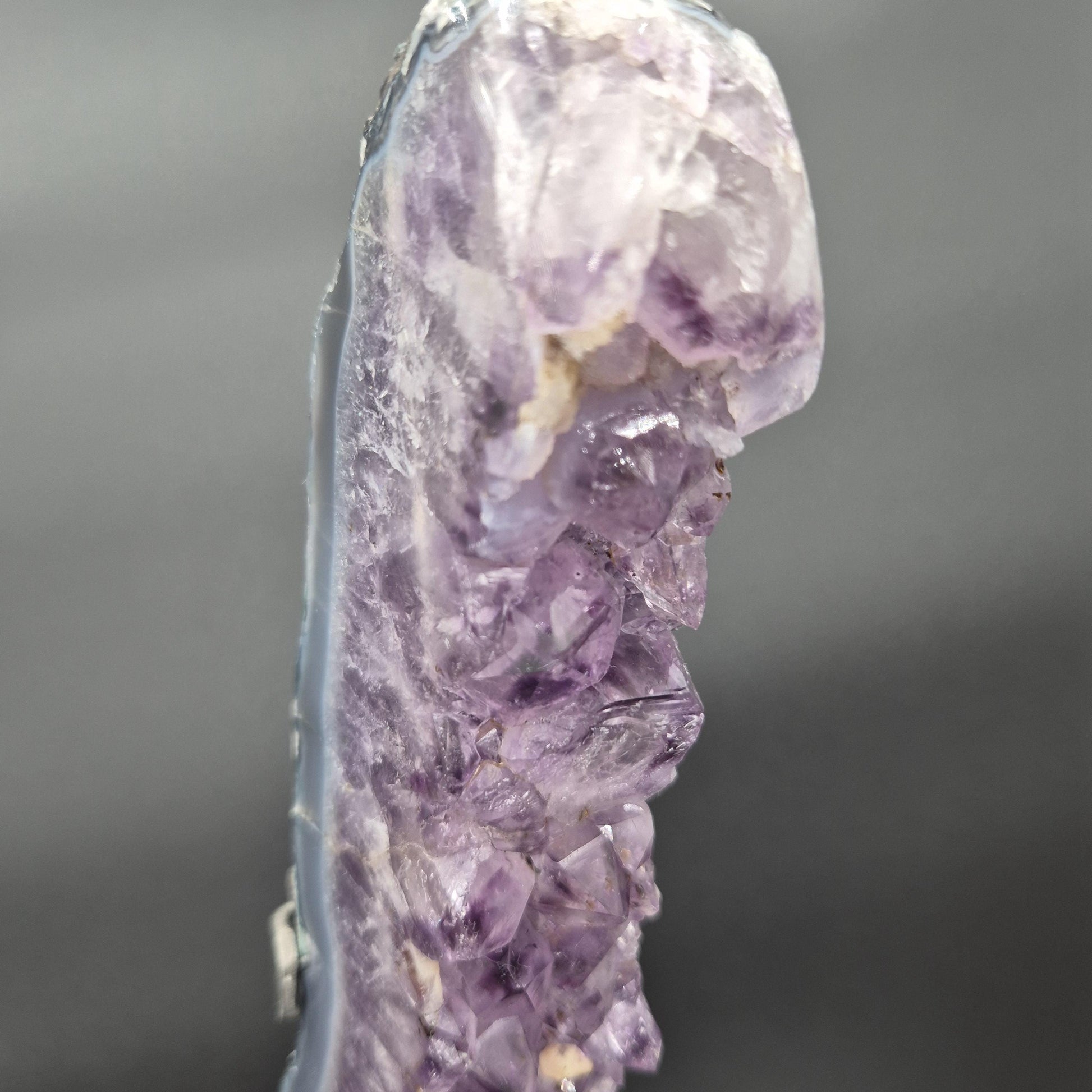 AAA+ Amethyst Half Portal with Sugar Amethyst UV Reactive Calcite Brazil 4.7 lbs 17x8x1.5 Statement Crystal Crystal Hoarder