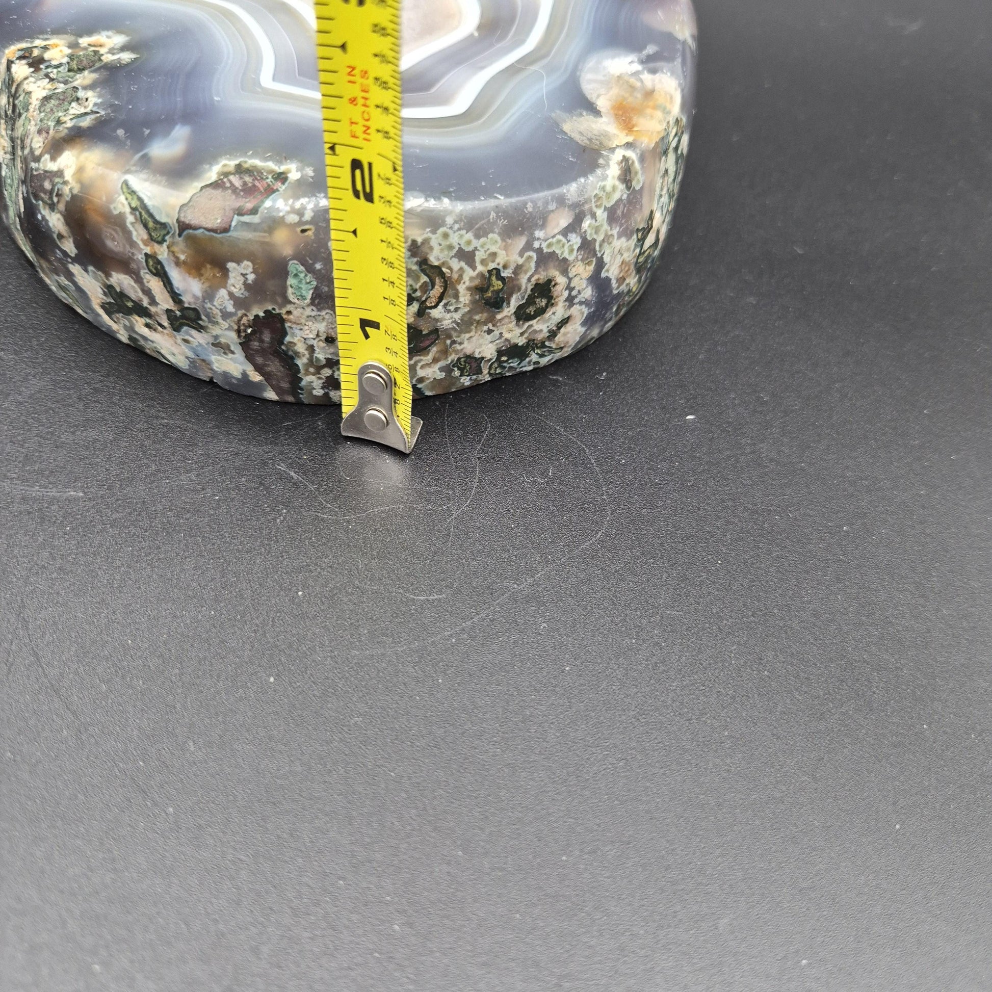 AAA+ Quartz with Blue Banded Agate Fully Polished Uruguay 4 lbs Crystal Hoarder Crystal Hoarder