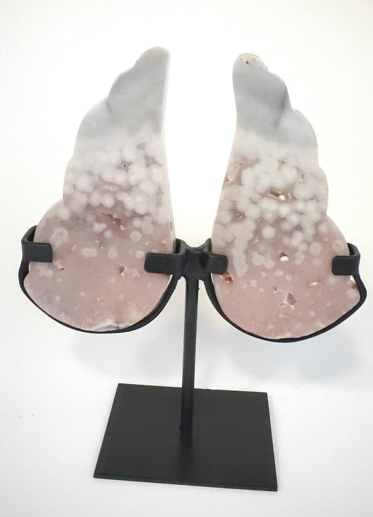 Pink Amethyst Angel Wings 8in Crystal Hoarder