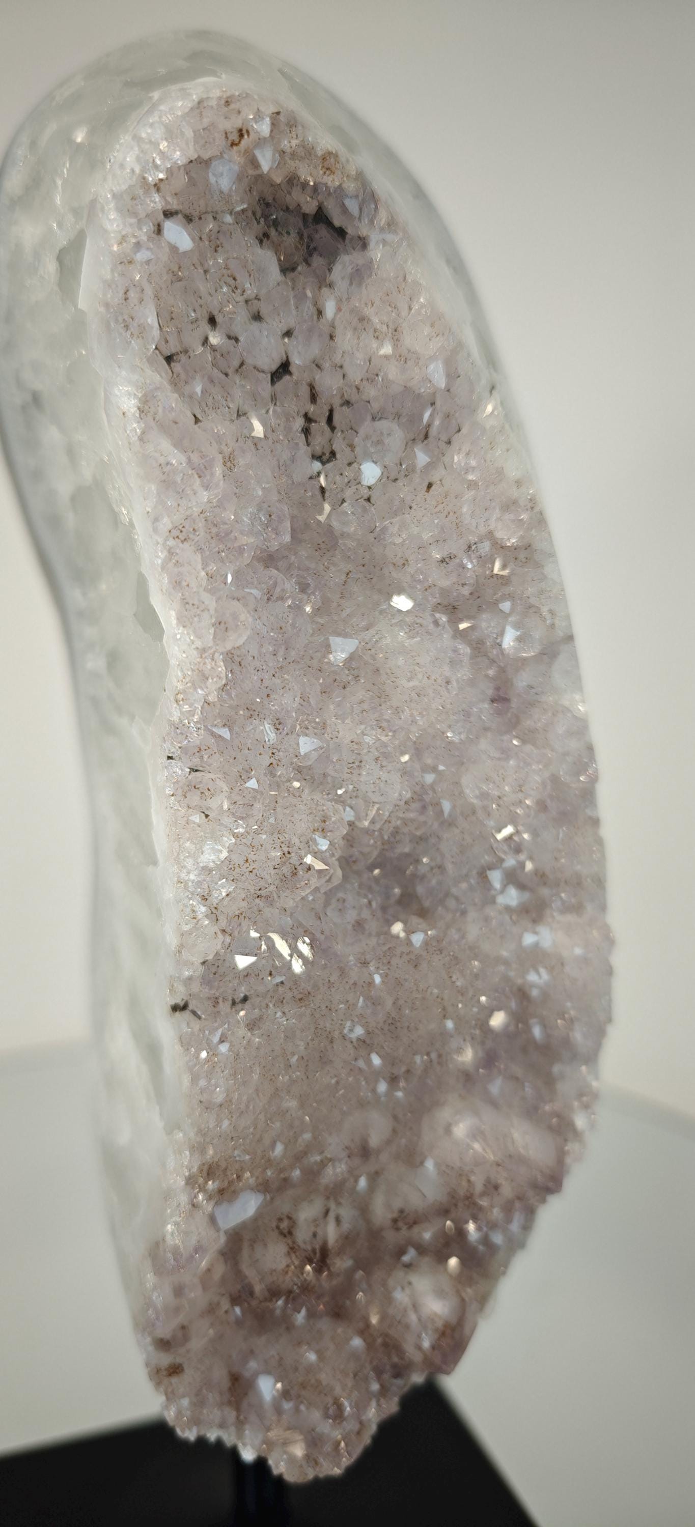 Druzy Lavender Amethyst with Blue Banded Agate and Stalactite - Brazil Crystal Hoarder