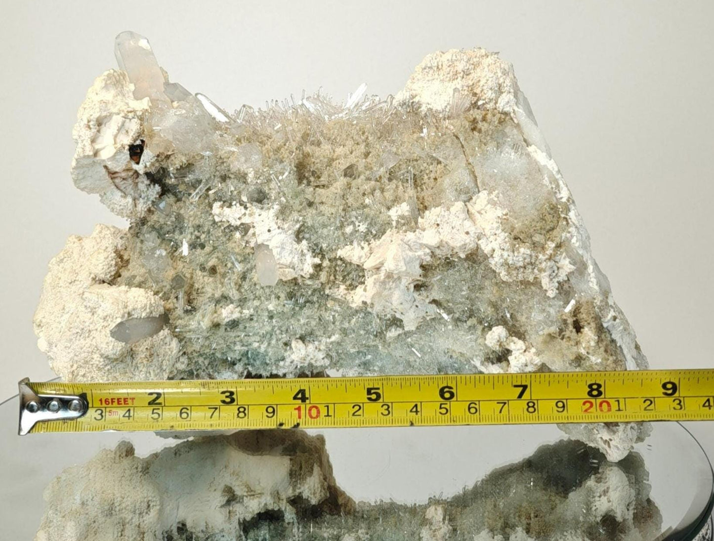 Water Clear Lemurian Quartz with Botryoidal Barite Albite & Chlorite - Colombia Crystal Hoarder