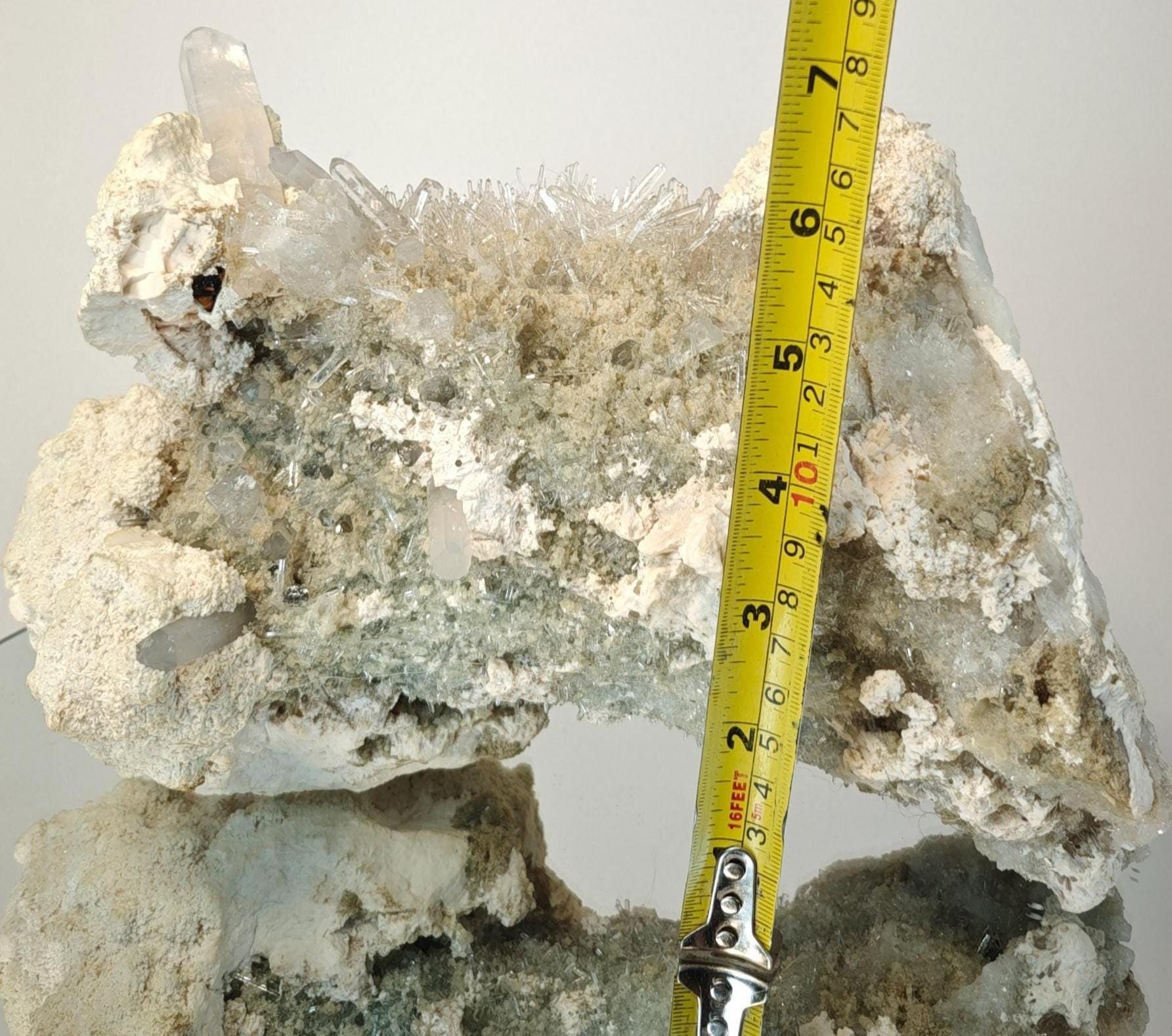 Water Clear Lemurian Quartz with Botryoidal Barite Albite & Chlorite - Colombia Crystal Hoarder