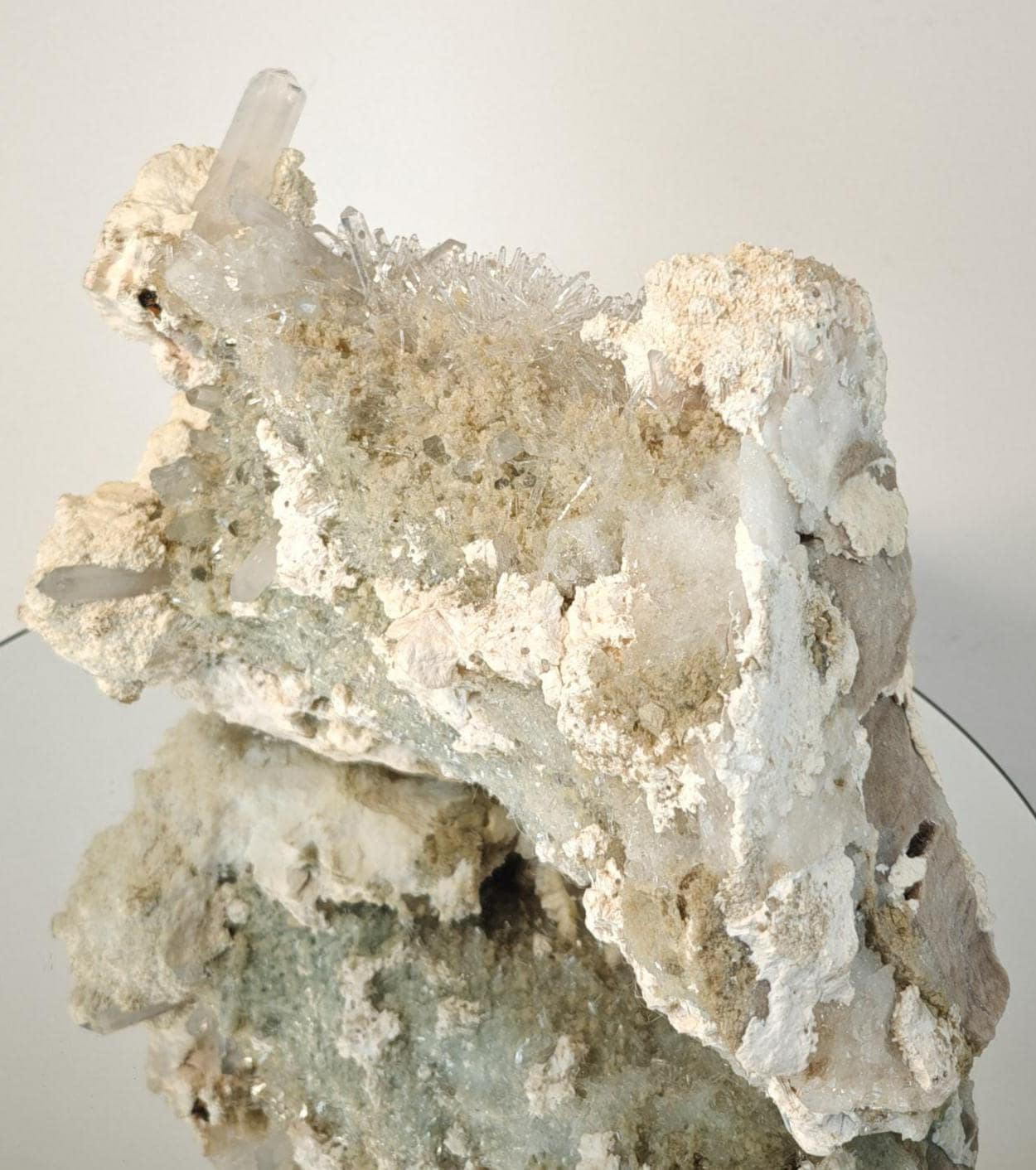 Water Clear Lemurian Quartz with Botryoidal Barite Albite & Chlorite - Colombia Crystal Hoarder
