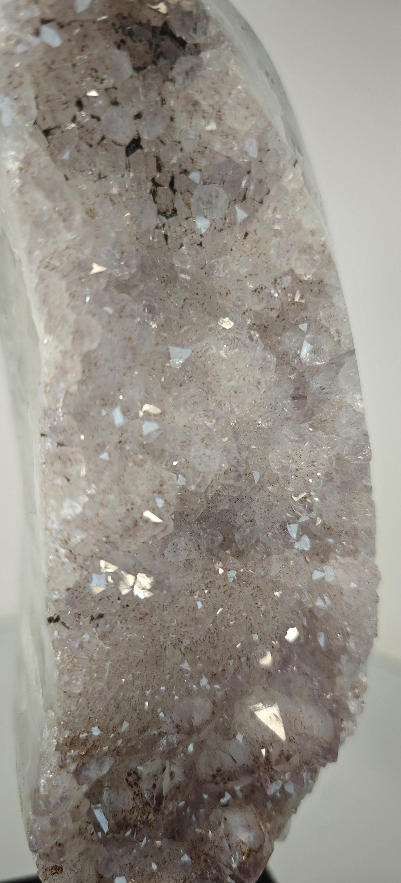 Druzy Lavender Amethyst with Blue Banded Agate and Stalactite - Brazil Crystal Hoarder