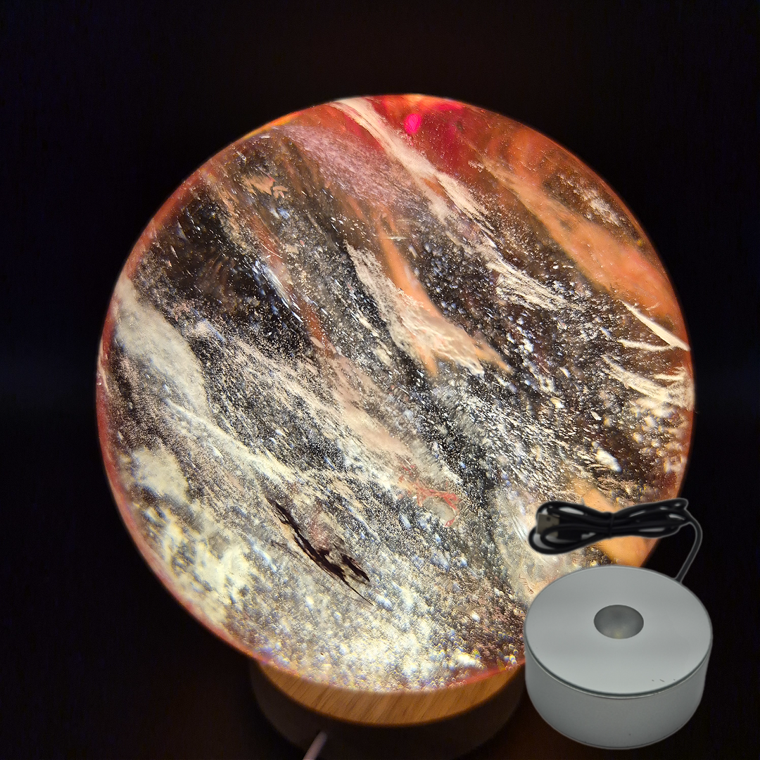 12.65 lbs - 6.5in (165mm) Huge AAA+ Red Smelt Quartz Sphere  Crystal Ball - Deep Red Glass Sphere - Optional LED Light Base Crystal Hoarder